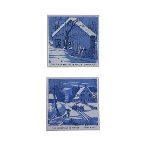 Currier & Ives Homestead in Winter Ceramic Tiles